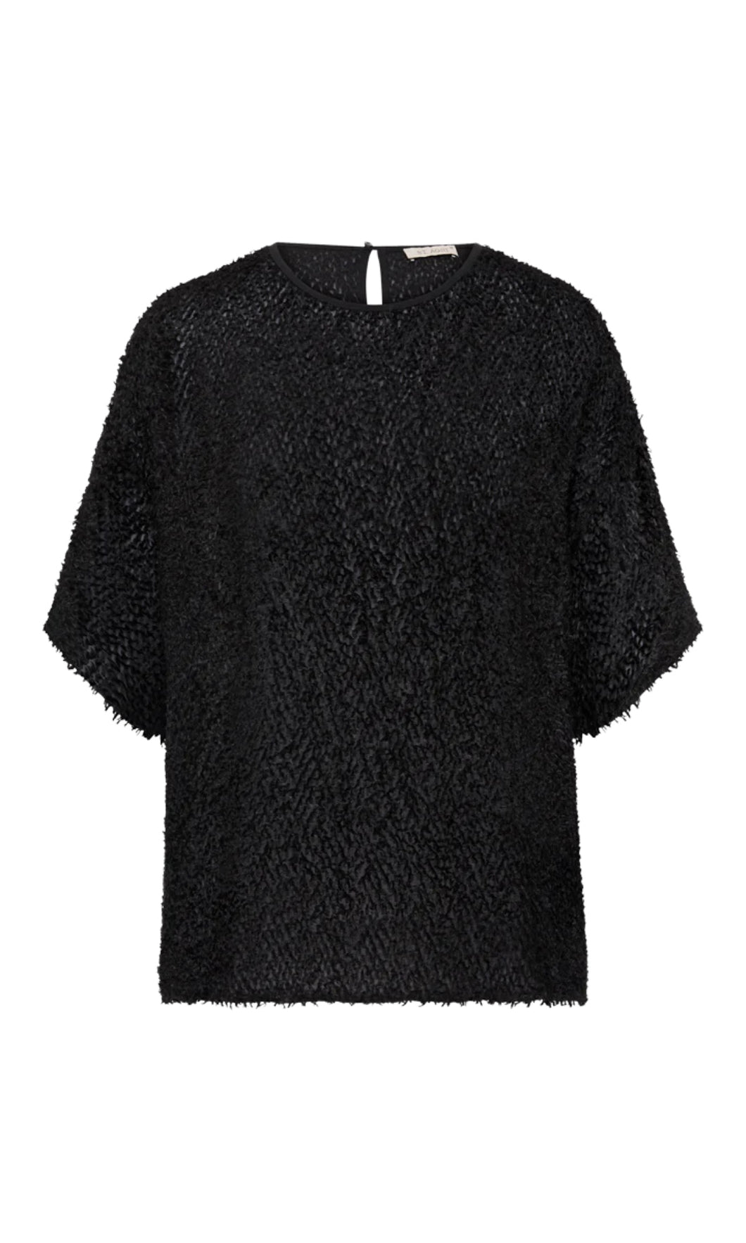 ST. AGNI Feathered Silk Tee