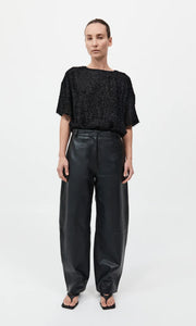 ST. AGNI Leather Balloon Pants
