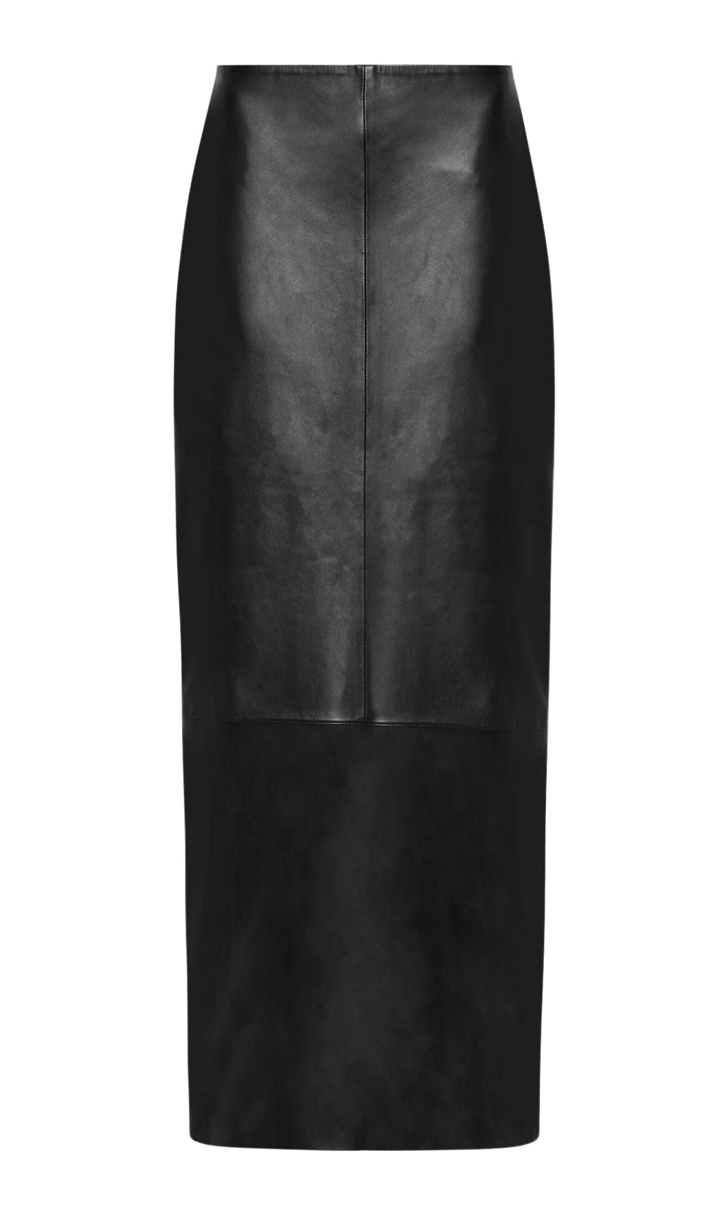 ST. AGNI Leather Column Skirt