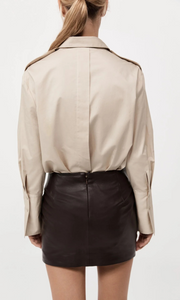 ST. AGNI Leather Mini Skirt