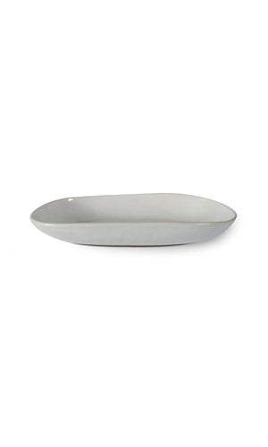 Wonki Ware unique ceramic Rice Dish or salad bowl with white glaze, handmade in South Africa, available at Amara Home.