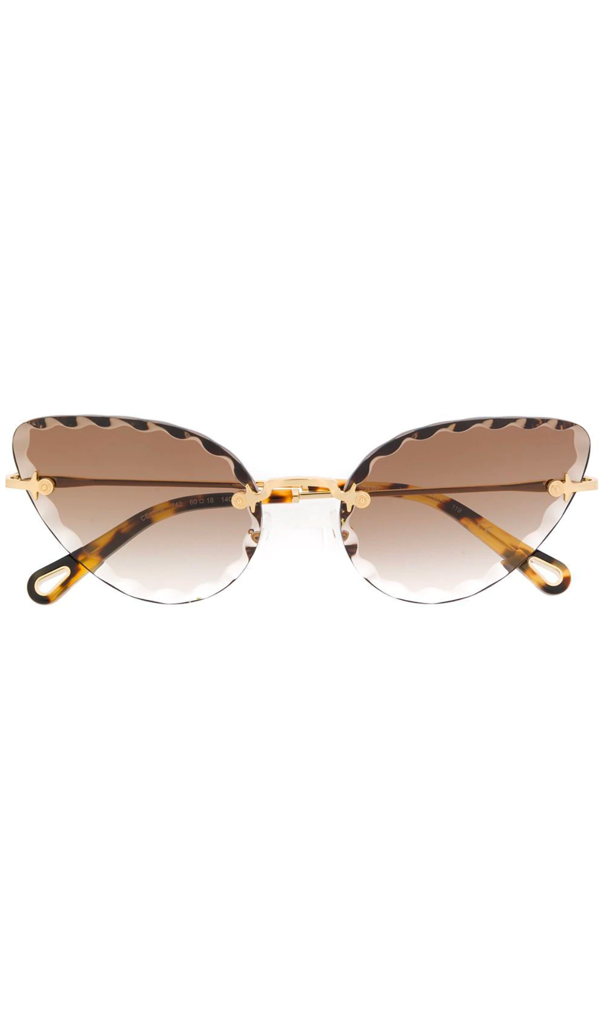 (new) Chloe Rose Tea Cup Cat Eye Sunglasses Chloé - Ethical Soft Cat Eye Sunglasses - CH0081S 004  main image 4