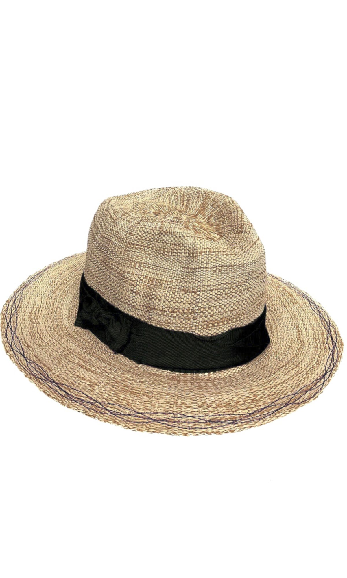 Lola Hats Straw Fedora Hat with Brown Ribbon Lola Hats Rise  main image 2