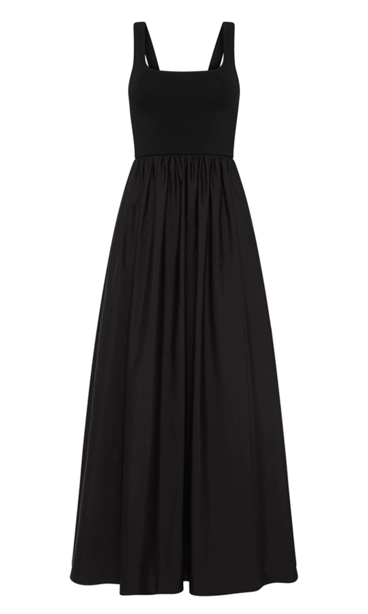 matteau knit and cotton dress Matteau Knit and Cotton Maxi Dress in Black