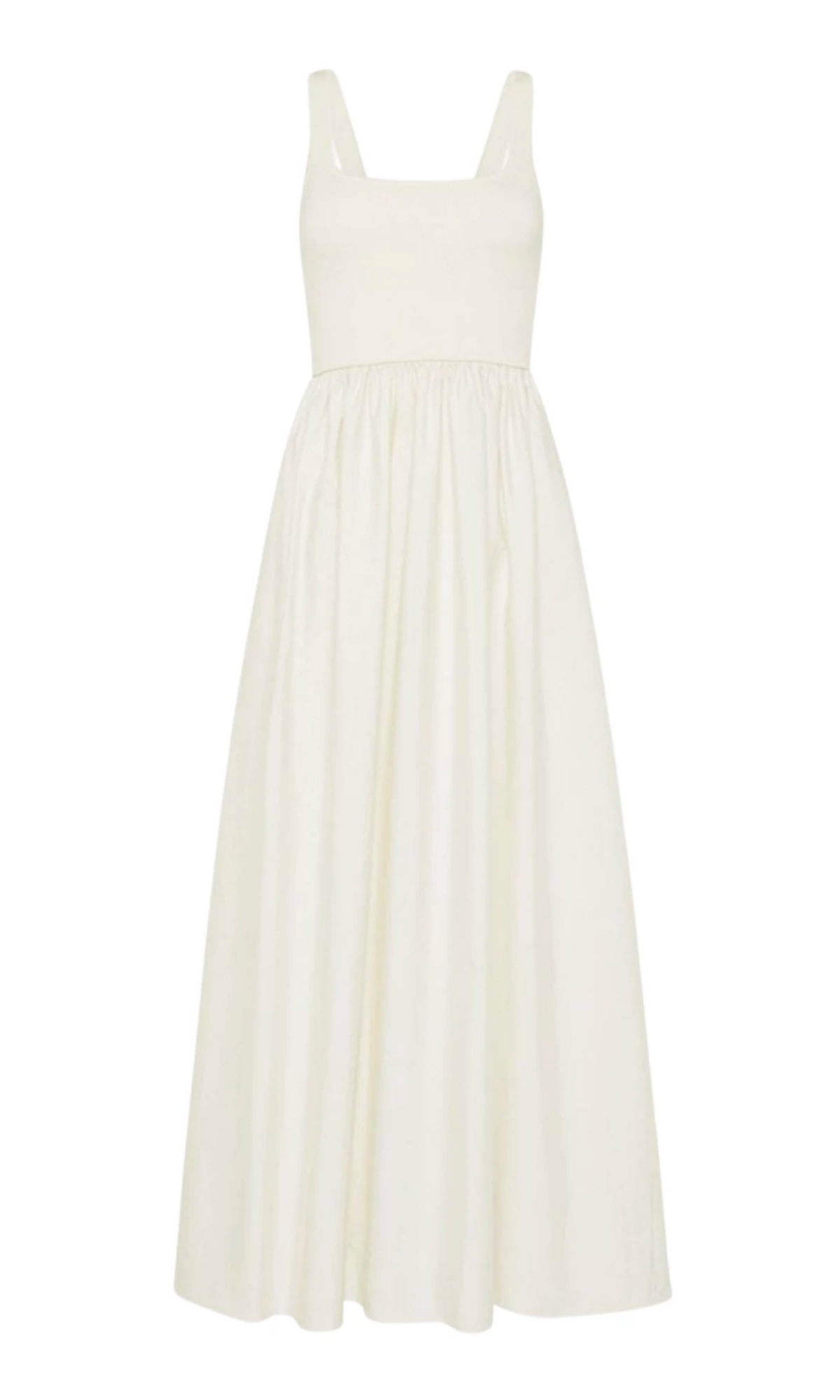 MATTEAU | The Knit and Cotton Dress | Ecru